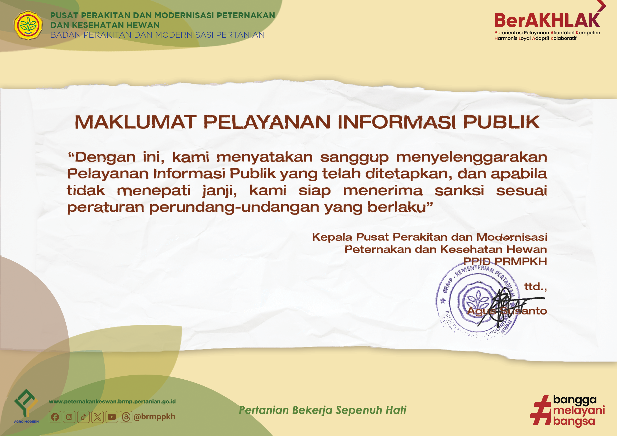 Maklumat Pelayanan PRMPKH 2025